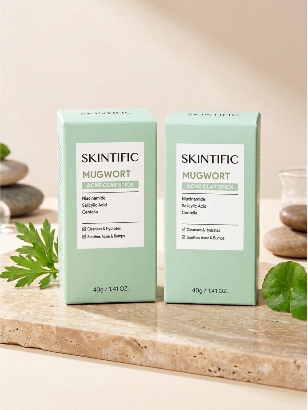 Skintific Mugwort Acne Clay Stick - New In Box/ Sealed (2 Pack)
